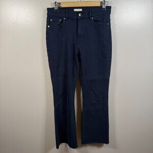 DL1961 Bridget Boot Cut Crop Jeans Size 28 Blue Frayed Hem High Rise Denim